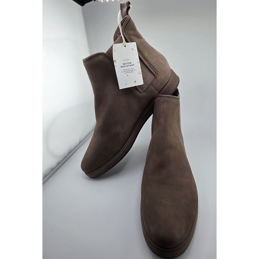 Nurture Water Resistant Chelsea Pull On Brown Faux Suede Ankle Boots Women's 10M